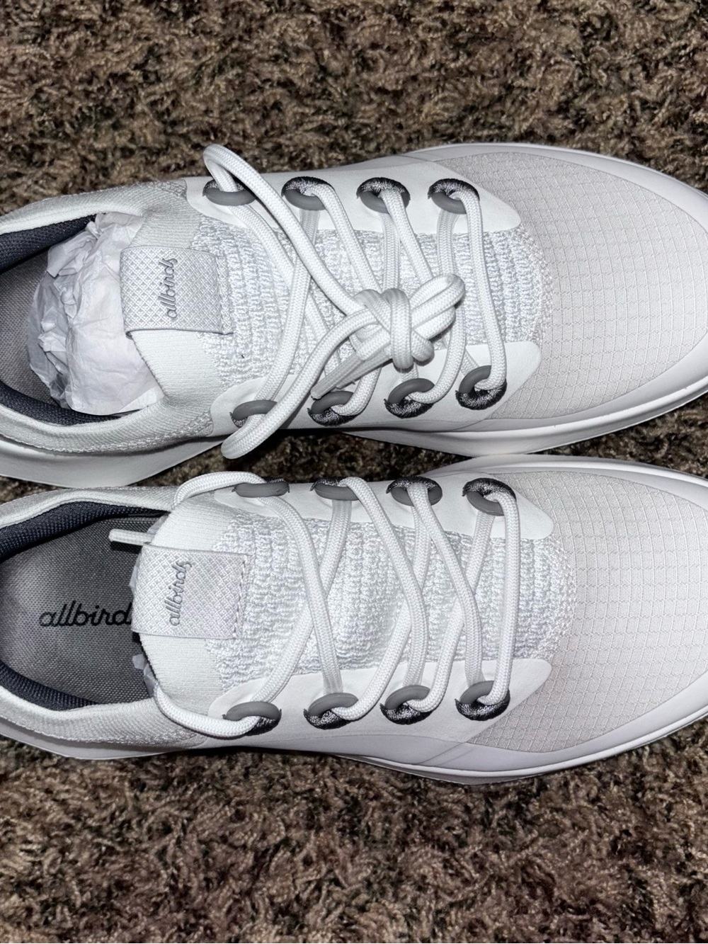 Size 8 Allbirds Golf Dasher Men's Golf Shoes White Blizzard Grey New - Picture 5 of 7